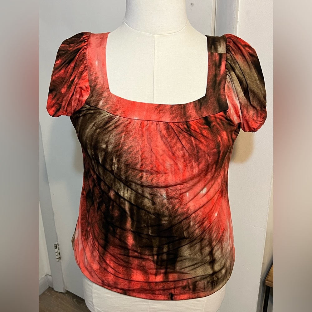 Orange & Brown Top